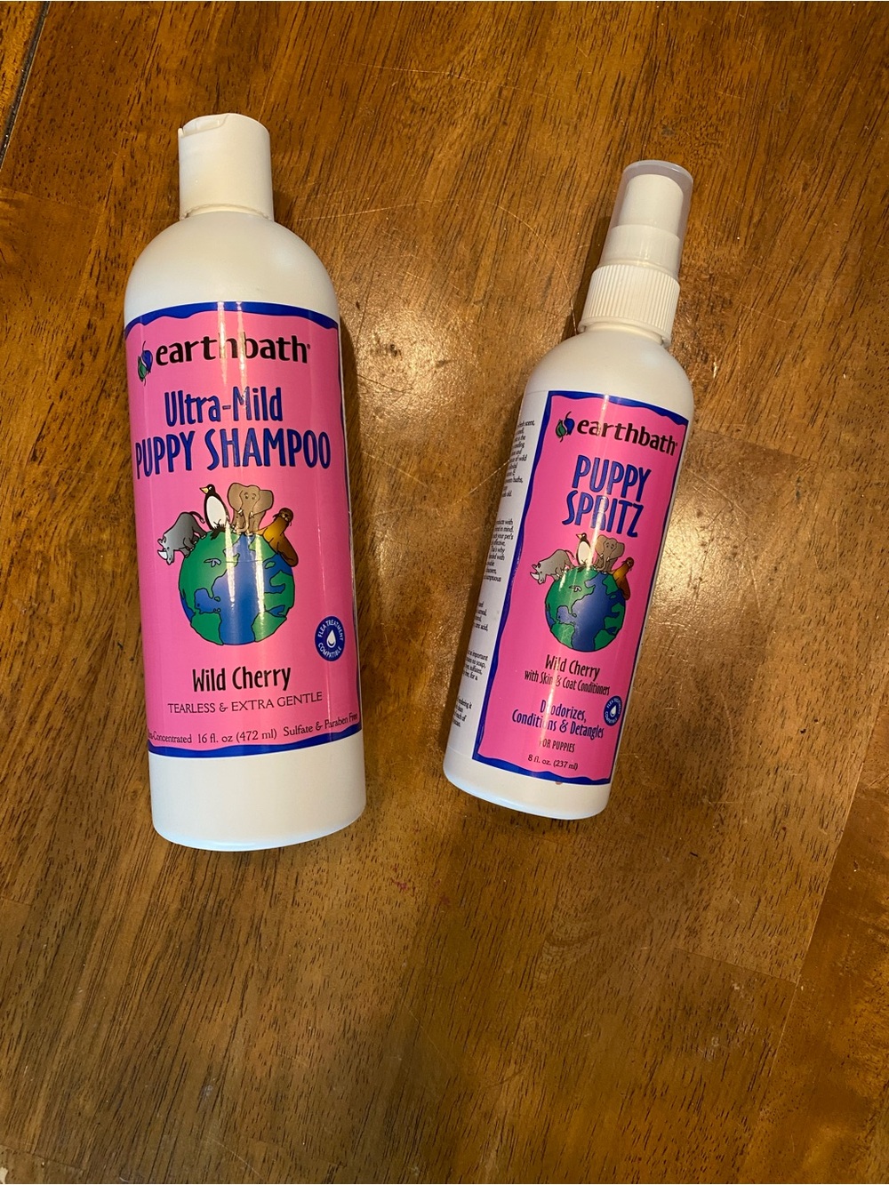 Earthbath Wild Cherry Puppy Shampoo & Spritz – Pink Puppy Care Set Brand New